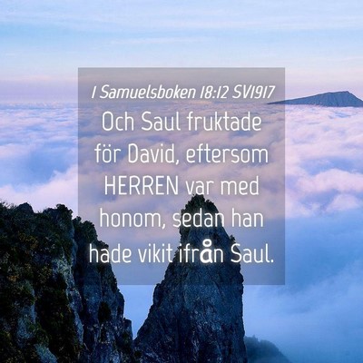 Picture 04 - 1 Samuelsboken 18:12 SV1917 - Och Saul fruktade för David, eftersom HERREN var - Bible Verse Picture