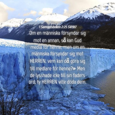 Picture 04 - 1 Samuelsboken 2:25 SV1917 - Om en människa försyndar sig mot en annan, så - Bible Verse Picture