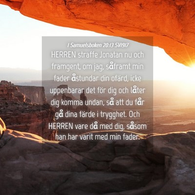 Picture 04 - 1 Samuelsboken 20:13 SV1917 - HERREN straffe Jonatan nu och framgent, om jag, - Bible Verse Picture