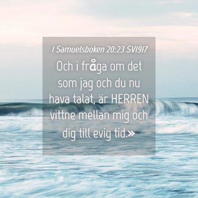 Picture 04 - 1 Samuelsboken 20:23 SV1917 - Och i fråga om det som jag och du nu hava talat, - Bible Verse Picture