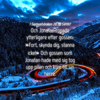 Picture 04 - 1 Samuelsboken 20:38 SV1917 - Och Jonatan ropade ytterligare efter gossen: - Bible Verse Picture