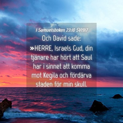 Picture 04 - 1 Samuelsboken 23:10 SV1917 - Och David sade: »HERRE, Israels Gud, din - Bible Verse Picture