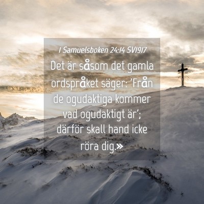 Picture 04 - 1 Samuelsboken 24:14 SV1917 - Det är såsom det gamla ordspråket säger: - Bible Verse Picture