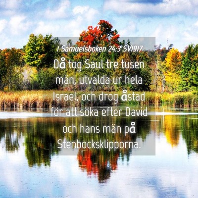 Picture 04 - 1 Samuelsboken 24:3 SV1917 - Då tog Saul tre tusen män, utvalda ur hela - Bible Verse Picture
