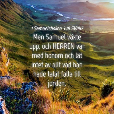 Picture 04 - 1 Samuelsboken 3:19 SV1917 - Men Samuel växte upp, och HERREN var med honom - Bible Verse Picture