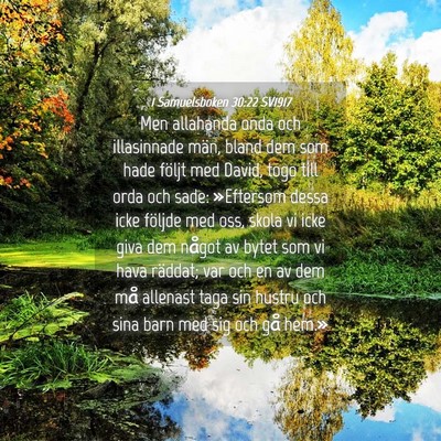 Picture 04 - 1 Samuelsboken 30:22 SV1917 - Men allahanda onda och illasinnade män, bland - Bible Verse Picture