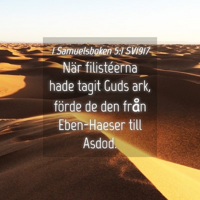 Picture 04 - 1 Samuelsboken 5:1 SV1917 - När filistéerna hade tagit Guds ark, förde de - Bible Verse Picture