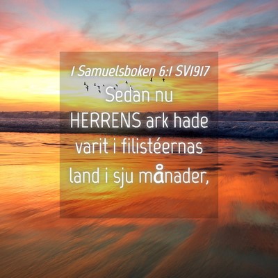 Picture 04 - 1 Samuelsboken 6:1 SV1917 - Sedan nu HERRENS ark hade varit i filistéernas - Bible Verse Picture