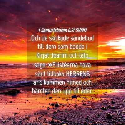 Picture 04 - 1 Samuelsboken 6:21 SV1917 - Och de skickade sändebud till dem som bodde i - Bible Verse Picture