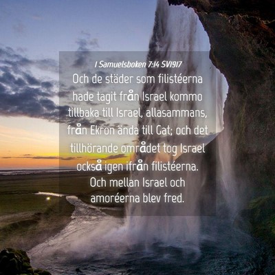 Picture 04 - 1 Samuelsboken 7:14 SV1917 - Och de städer som filistéerna hade tagit från - Bible Verse Picture