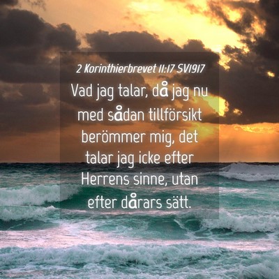 Picture 04 - 2 Korinthierbrevet 11:17 SV1917 - Vad jag talar, då jag nu med sådan tillförsikt - Bible Verse Picture
