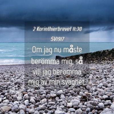 Picture 04 - 2 Korinthierbrevet 11:30 SV1917 - Om jag nu måste berömma mig, så vill jag - Bible Verse Picture