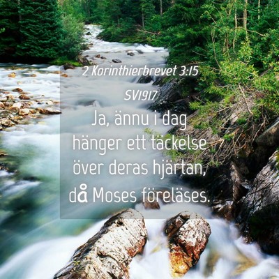 Picture 04 - 2 Korinthierbrevet 3:15 SV1917 - Ja, ännu i dag hänger ett täckelse över deras - Bible Verse Picture