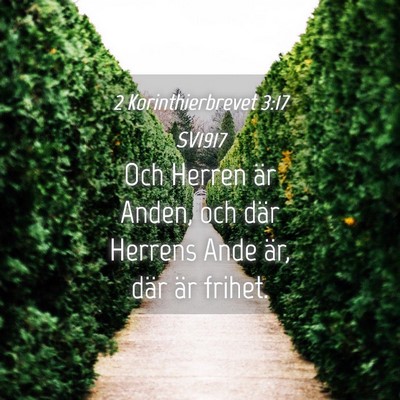 Picture 04 - 2 Korinthierbrevet 3:17 SV1917 - Och Herren är Anden, och där Herrens Ande är, - Bible Verse Picture