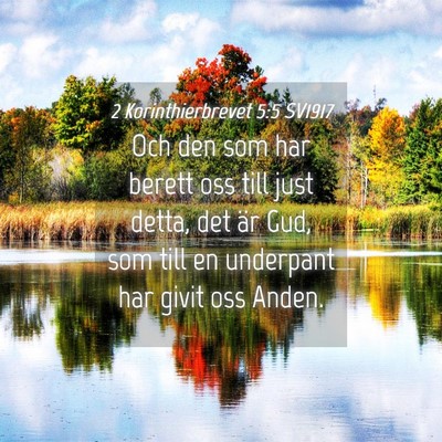 Picture 04 - 2 Korinthierbrevet 5:5 SV1917 - Och den som har berett oss till just detta, det - Bible Verse Picture
