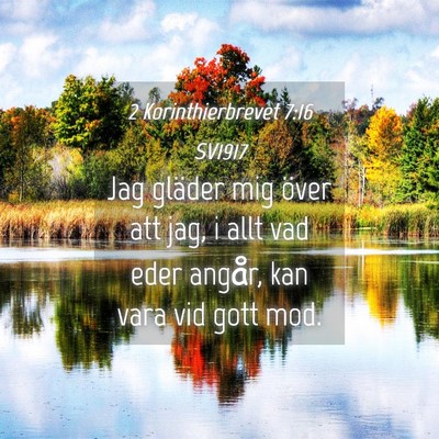 Picture 04 - 2 Korinthierbrevet 7:16 SV1917 - Jag gläder mig över att jag, i allt vad eder - Bible Verse Picture