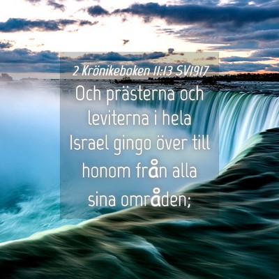 Picture 04 - 2 Krönikeboken 11:13 SV1917 - Och prästerna och leviterna i hela Israel gingo - Bible Verse Picture