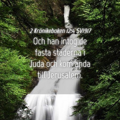 Picture 04 - 2 Krönikeboken 12:4 SV1917 - Och han intog de fasta städerna i Juda och kom - Bible Verse Picture