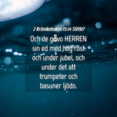 Picture 04 - 2 Krönikeboken 15:14 SV1917 - Och de gåvo HERREN sin ed med hög röst och - Bible Verse Picture