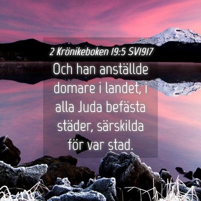 Picture 04 - 2 Krönikeboken 19:5 SV1917 - Och han anställde domare i landet, i alla Juda - Bible Verse Picture
