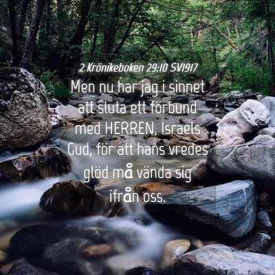 Picture 04 - 2 Krönikeboken 29:10 SV1917 - Men nu har jag i sinnet att sluta ett förbund - Bible Verse Picture