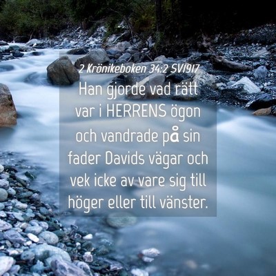 Picture 04 - 2 Krönikeboken 34:2 SV1917 - Han gjorde vad rätt var i HERRENS ögon och - Bible Verse Picture