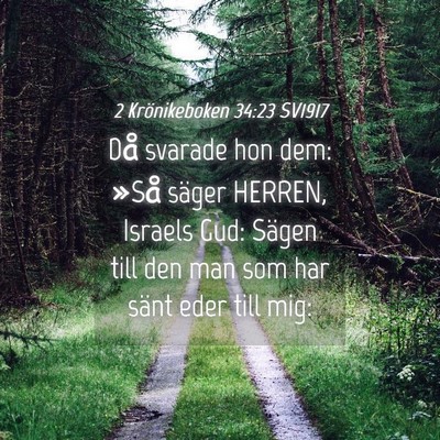 Picture 04 - 2 Krönikeboken 34:23 SV1917 - Då svarade hon dem: »Så säger HERREN, Israels - Bible Verse Picture