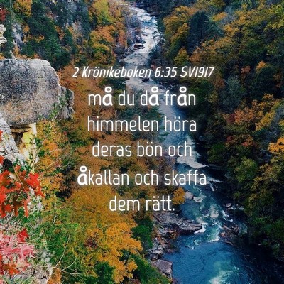 Picture 04 - 2 Krönikeboken 6:35 SV1917 - må du då från himmelen höra deras bön och - Bible Verse Picture