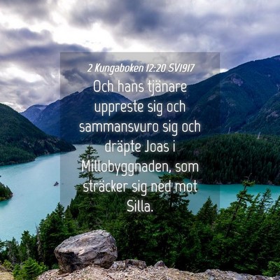 Picture 04 - 2 Kungaboken 12:20 SV1917 - Och hans tjänare uppreste sig och sammansvuro - Bible Verse Picture