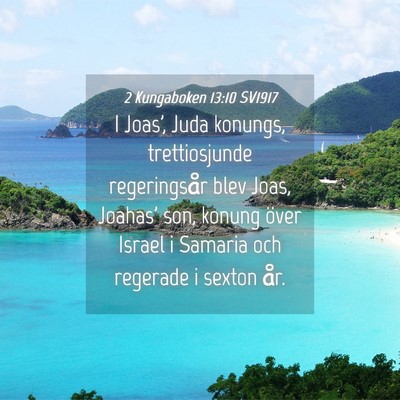 Picture 04 - 2 Kungaboken 13:10 SV1917 - I Joas', Juda konungs, trettiosjunde regeringsår - Bible Verse Picture