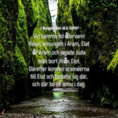 Picture 04 - 2 Kungaboken 16:6 SV1917 - Vid samma tid återvann Resin, konungen i Aram, - Bible Verse Picture