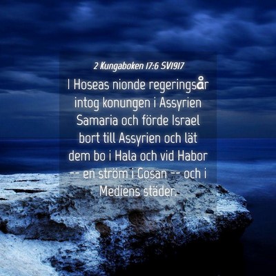 Picture 04 - 2 Kungaboken 17:6 SV1917 - I Hoseas nionde regeringsår intog konungen i - Bible Verse Picture