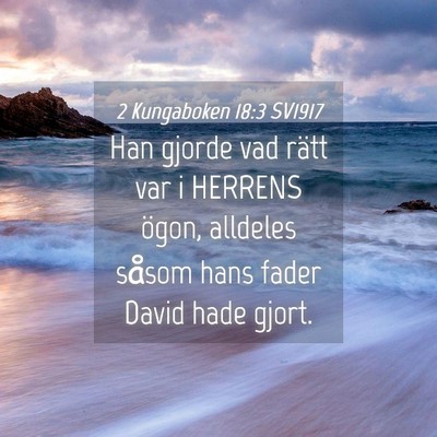 Picture 04 - 2 Kungaboken 18:3 SV1917 - Han gjorde vad rätt var i HERRENS ögon, - Bible Verse Picture