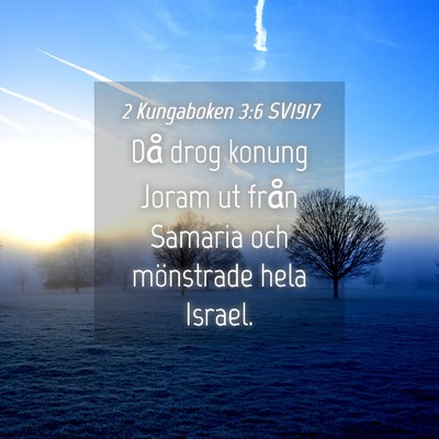 Picture 04 - 2 Kungaboken 3:6 SV1917 - Då drog konung Joram ut från Samaria och - Bible Verse Picture