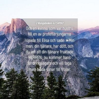 Picture 04 - 2 Kungaboken 4:1 SV1917 - Och en kvinna som var hustru till en av - Bible Verse Picture