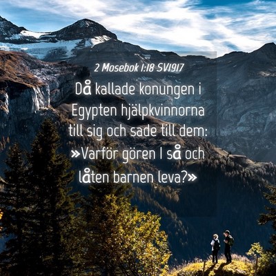 Picture 04 - 2 Mosebok 1:18 SV1917 - Då kallade konungen i Egypten hjälpkvinnorna - Bible Verse Picture