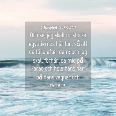Picture 04 - 2 Mosebok 14:17 SV1917 - Och se, jag skall förstocka egyptiernas - Bible Verse Picture