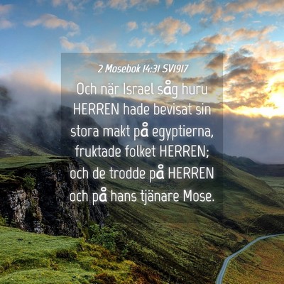 Picture 04 - 2 Mosebok 14:31 SV1917 - Och när Israel såg huru HERREN hade bevisat sin - Bible Verse Picture
