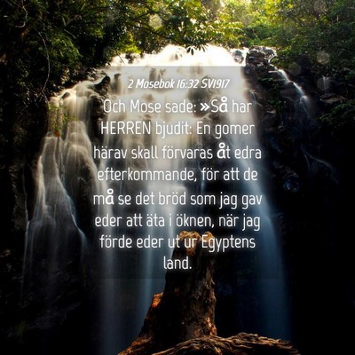 Picture 04 - 2 Mosebok 16:32 SV1917 - Och Mose sade: »Så har HERREN bjudit: En gomer - Bible Verse Picture