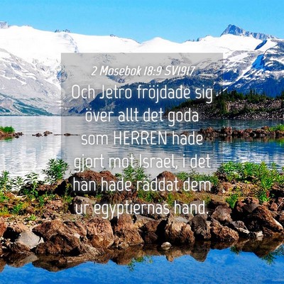 Picture 04 - 2 Mosebok 18:9 SV1917 - Och Jetro fröjdade sig över allt det goda som - Bible Verse Picture