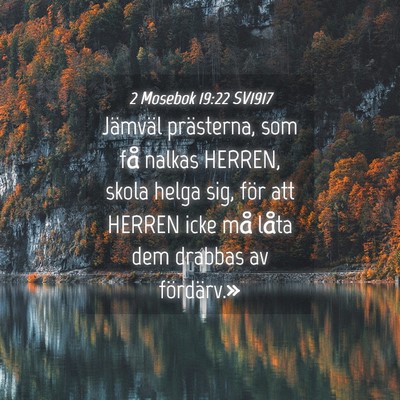 Picture 04 - 2 Mosebok 19:22 SV1917 - Jämväl prästerna, som få nalkas HERREN, skola - Bible Verse Picture