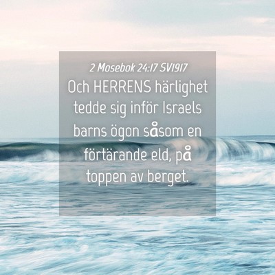 Picture 04 - 2 Mosebok 24:17 SV1917 - Och HERRENS härlighet tedde sig inför Israels - Bible Verse Picture