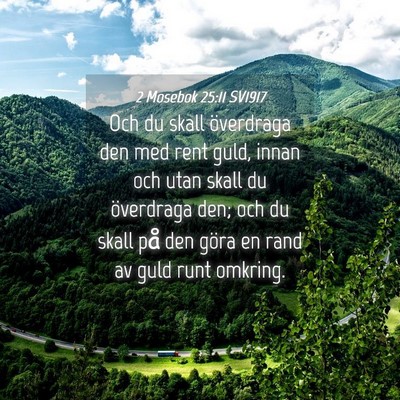 Picture 04 - 2 Mosebok 25:11 SV1917 - Och du skall överdraga den med rent guld, innan - Bible Verse Picture