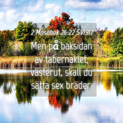 Picture 04 - 2 Mosebok 26:22 SV1917 - Men på baksidan av tabernaklet, västerut, skall - Bible Verse Picture