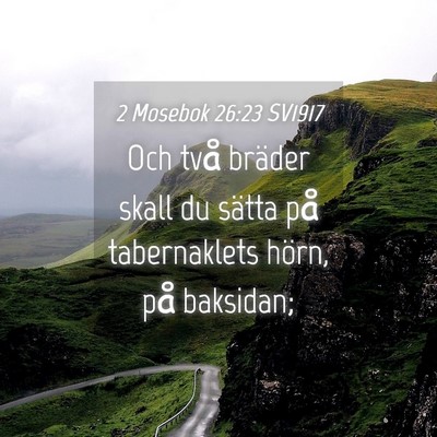 Picture 04 - 2 Mosebok 26:23 SV1917 - Och två bräder skall du sätta på tabernaklets - Bible Verse Picture