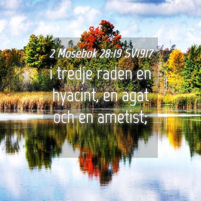 Picture 04 - 2 Mosebok 28:19 SV1917 - i tredje raden en hyacint, en agat och en - Bible Verse Picture