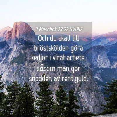 Picture 04 - 2 Mosebok 28:22 SV1917 - Och du skall till bröstskölden göra kedjor i - Bible Verse Picture