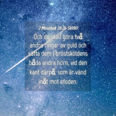 Picture 04 - 2 Mosebok 28:26 SV1917 - Och du skall göra två andra ringar av guld och - Bible Verse Picture