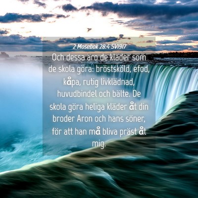 Picture 04 - 2 Mosebok 28:4 SV1917 - Och dessa äro de kläder som de skola göra: - Bible Verse Picture