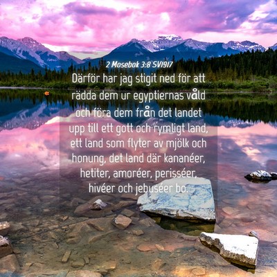 Picture 04 - 2 Mosebok 3:8 SV1917 - Därför har jag stigit ned för att rädda dem - Bible Verse Picture